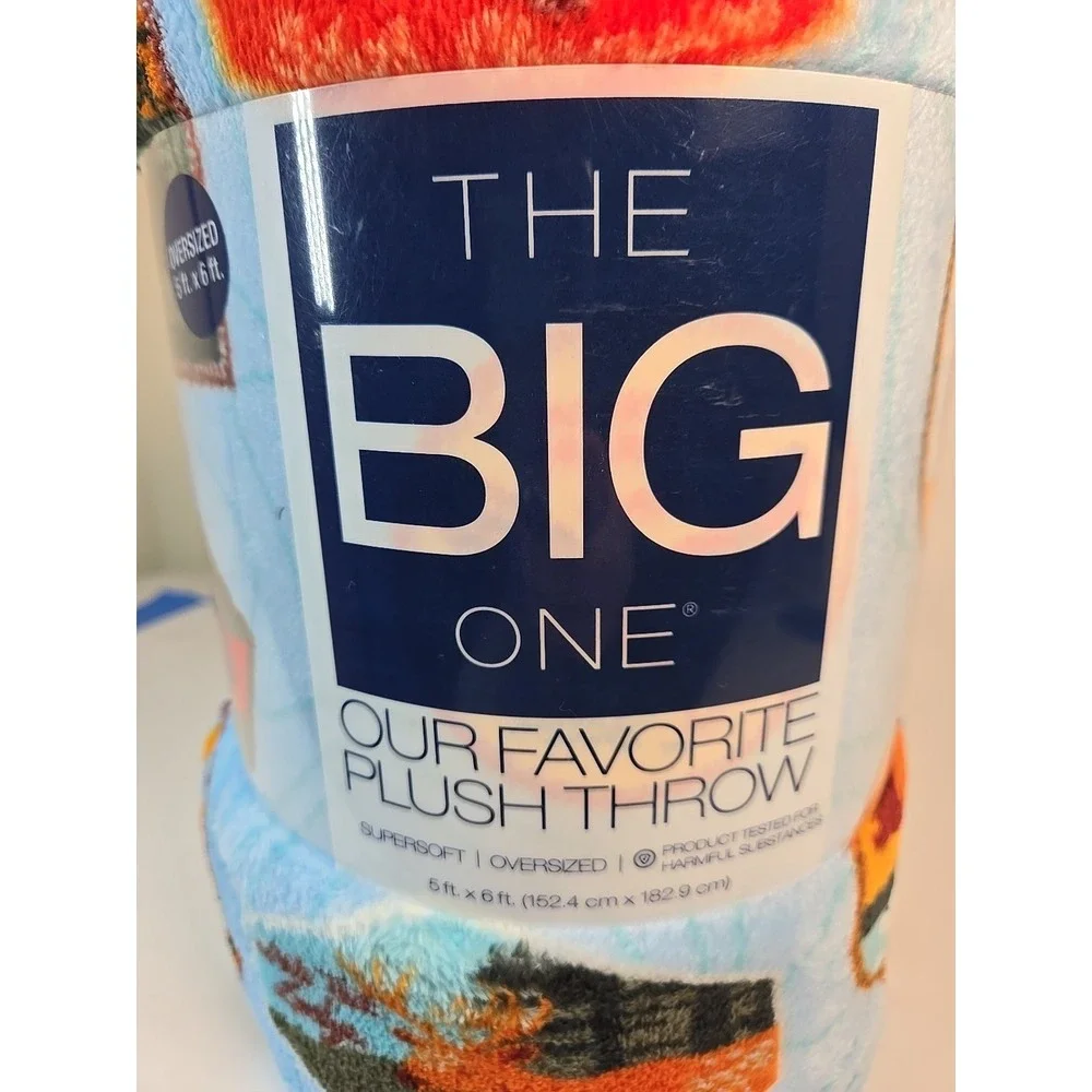 Wildlife Patches Oversized Plush Throw 5' x 6' *New*‎ ~ The Big One